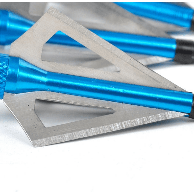 12Pcs Archery Broadheads 100 Grain Arrowheads Screw-In Tips Hunting