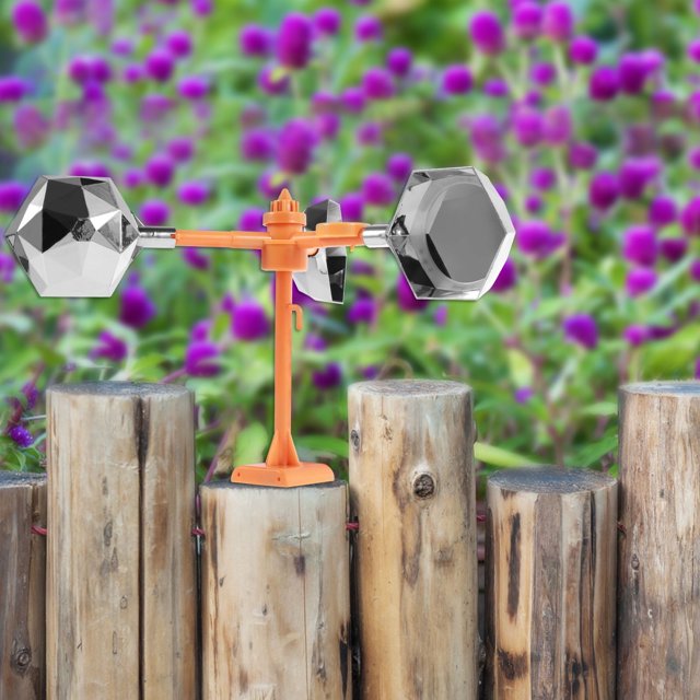 Repelente de aves FUYGRCJ Repelente de aves con energía eólica Repelente de aves con diseño reflectante de espejo Repelente de aves retráctil Repelente de aves reflectante de 360° Adecuado para uso