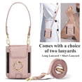 thumbnail image 6 of Decase Fashion Hybrid Phone Case Compatible with Motorola Razr+ 2024 Wallet Cover with Ring Crossbody Wrist Strap Lanyard Credit Card Holder Slot Fits for Motorola Razr+ 2024 Women Men,Rosegold, 6 of 9