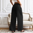 thumbnail image 3 of RUTAYY Women's Pants Casual Solid Color Loose Fit Comfortable Wide Leg Drawstring Athletic Yoga Sweatpants Daily Wear Classic Stylish Trousers, 3 of 6