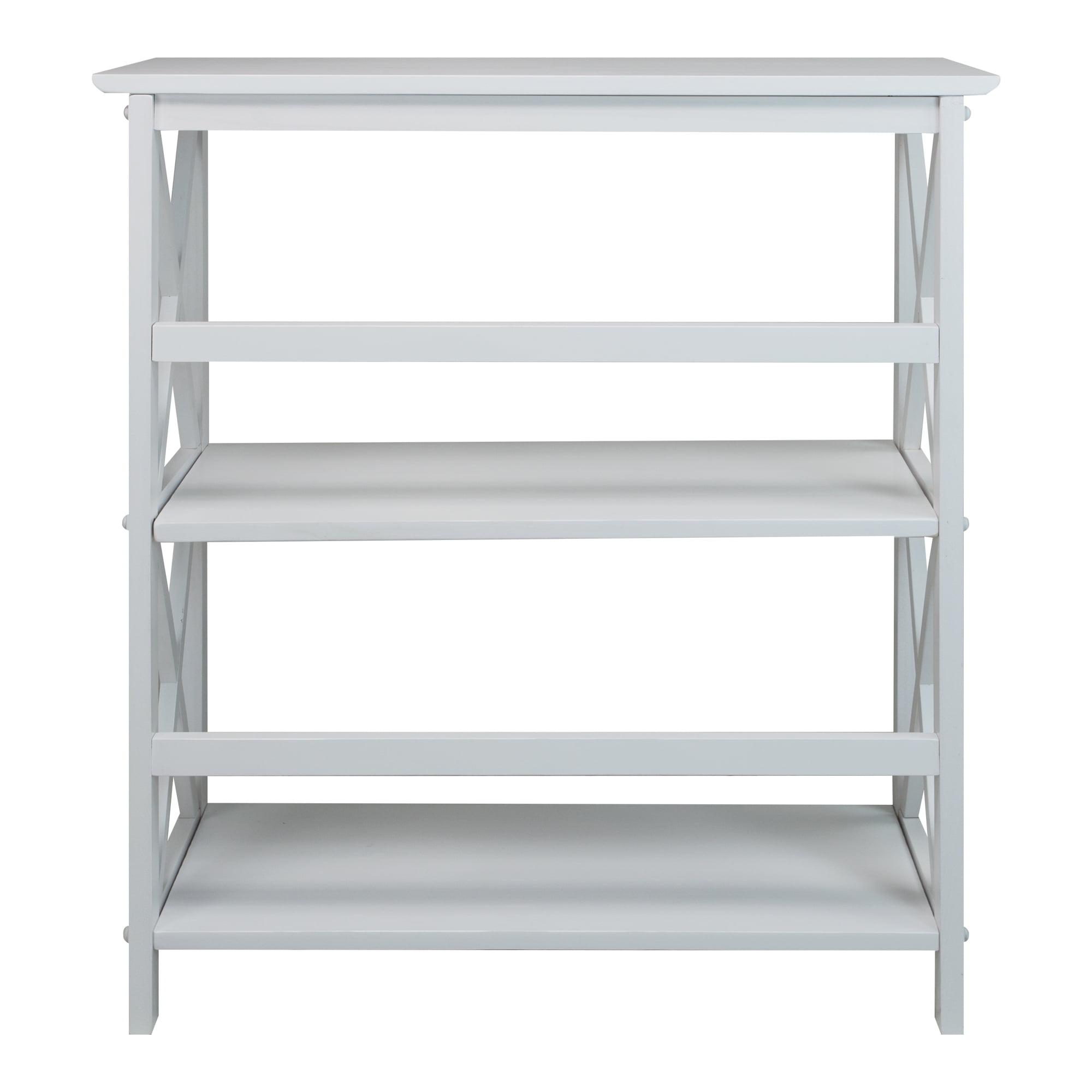 Montego 3-Shelf Bookcase-White