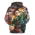 thumbnail image 3 of Demon Slayer Kimetsu Adult Sweater Pullover Hoodie 3D Printed Loose Hooded Long Sleeved Jackets Tops, 3 of 8