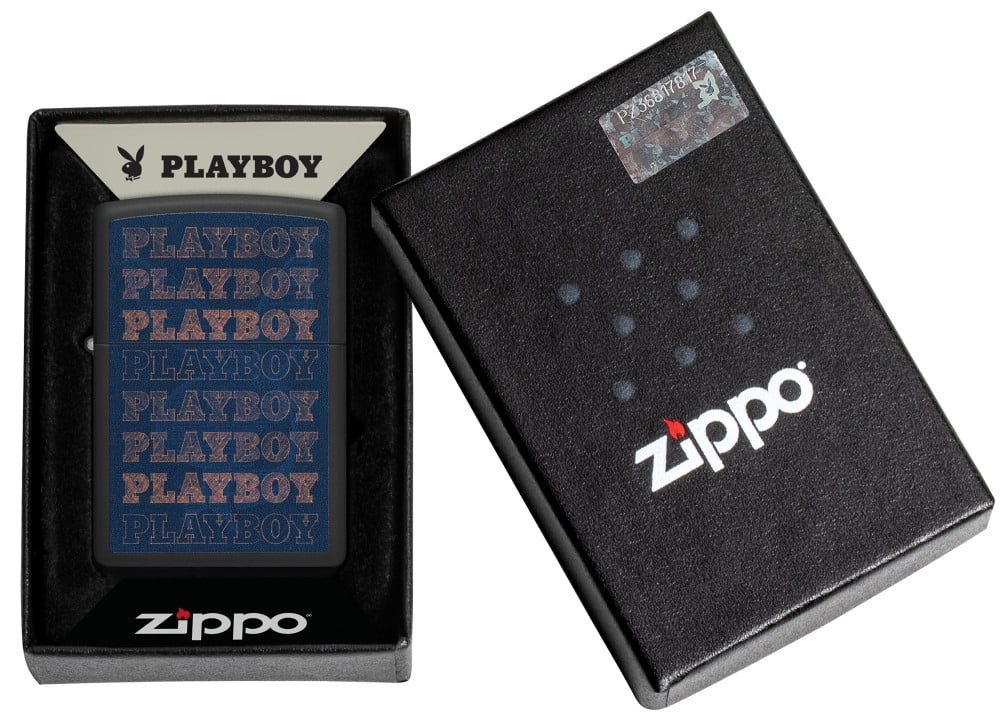 Zippo Black Light Rabbit Design Black Matte Pocket Lighter