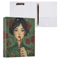 thumbnail image 3 of Iauyy PVC Round Ring Binders, 200 Page Capacity, 2 Pack，Woman, 3 of 8