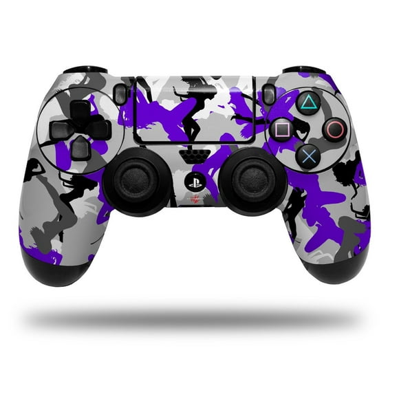 WraptorSkinz Skin Compatible With Sony PS4 Dualshock Controller Purple Sexy Girl Silhouette Camo
