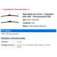 thumbnail image 2 of Wiper Blade Set 2 Piece - Compatible with 1988 - 1999 Chevy K1500 1989 1990 1991 1992 1993 1994 1995 1996 1997 1998, 2 of 2