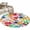 Multi, variant on Round Rugs 3Ft, Colorful Handprints Round Area Rug Washable Indoor Throw Carpet, Rainbow Abstract Hand Foot Prints Small Non Slip Circle Rug for Bedroom Living Room Home Decor Aesthetic