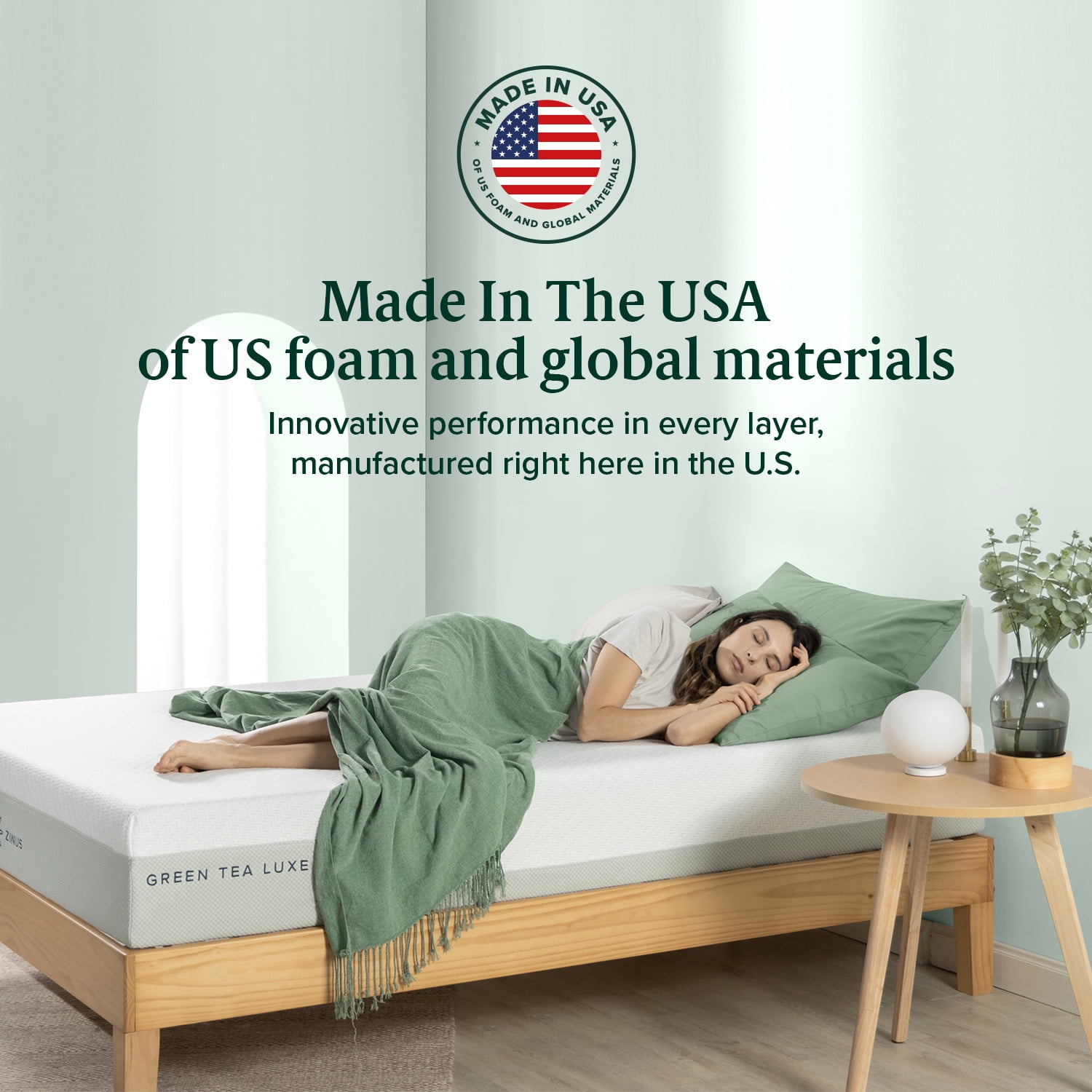 Zinus 8" Green Tea Luxe Memory Foam Mattress, Adult, Twin