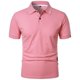 thumbnail image 4 of pstuiky camisetas para hombre, Camisa de manga corta con botones y solapa de verano de color liso para hombre ropa de hombre m, 4 of 7