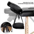 thumbnail image 4 of Renwick Adjustable Folding Wooden Massage Table, 84" x 32.3", Black, 4 of 8