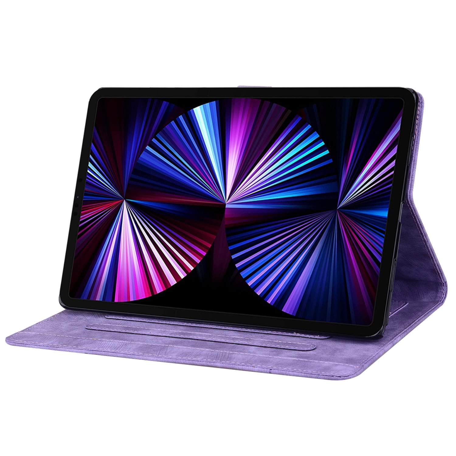 Allytechgroup Premium iPad Air 11 Case 2024 - Stylish Sakura Embossed Shockproof Tablet Case Cover for Apple iPad Air 11 Inch 2024 with Auto Sleep/Wake, Flip Cover, Stand & Pencil Holder, Purple