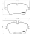 thumbnail image 4 of Brembo Plaquette de Frein P06086 FMSI Numéro D1204-8324; Métallique Faible; Ensemble de 4; avec Vis d'Étrier Matériel/frein, 4 of 4