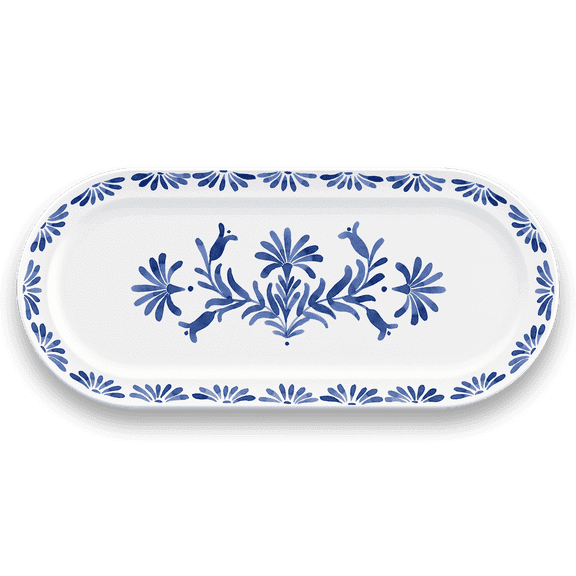 Abode Homewares by TarHong Azul Platter, 17.7”x7.9”