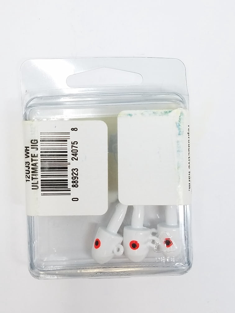 Kalins 1/2 oz. Freshwater Ultimate Fishing Jig, White, Lakes River, 3pk
