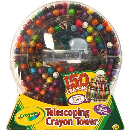 Crayola Telescoping 150-count Crayon Tower with Built-In Sharpener