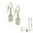 silver; aurora borealis AB, variant on Austrian Crystal 16mm Teardrop Earrings With 14K Gold Filled Earwires - Bermuda Blue AB