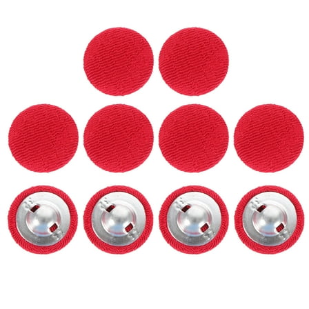 FONDOTIN Fabric Buttons Red 10Pcs 0.8x0.8in
