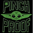 thumbnail image 2 of Women's Star Wars: The Mandalorian St. Patrick's Day Grogu Pinch Proof  Graphic Tee Black Large, 2 of 4