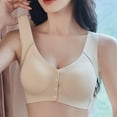 thumbnail image 2 of Ahuyic Nursing Bras for Breastfeeding Front Closure Bras Soft Wireless Sleep Bralette Seamless Maternity Bras Beige 3XL, 2 of 4