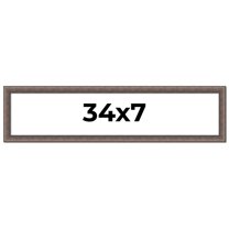 34x7 Frame Silver Real Wood Picture Frame Width 1.25 Inches | Interior Frame Depth 0.5 Inches |