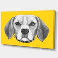 thumbnail image 2 of Funny Beagle Dog with Collar - Animal Canvas Art Print, 2 of 3