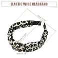 thumbnail image 6 of Unique Bargains Leopard Pattern Headband Knotted Headband Non-Slip Elastic Wide Headband for Women White Black, 6 of 6