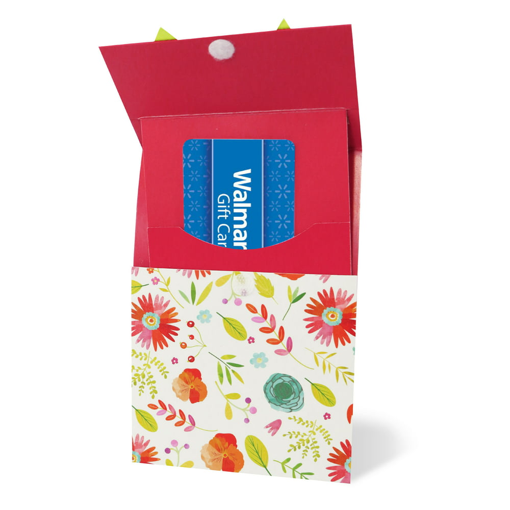 Walmart Gift Card in a Floral Envelope
