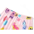 thumbnail image 5 of Beezizac Girls Silky Satin Pajama Faces Pink Comfy Long Sleeve & Pants Set Cute 2-Piece Winter Jammies Kid Size 14, 5 of 7