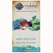 Garden of Life mykind Organics Men's 40+ Multi, 120 Tablets