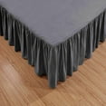 thumbnail image 3 of MesaSe Sheets & Beyond Solid Microfiber 14” Bed Skirt  Queen  White, 3 of 5