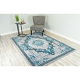 thumbnail image 5 of Glamour Thick Plush Oriental Area Rug Traditional Carpet Floral Medallion Design-206 (6'6"x9'2",Grey-Turquoise), 5 of 11