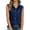 r-132Dark Blue14, variant on Women Shirts Lapel Elegant Sleeveless Clean Button Front Solid Color Tailored Collar Lightweight Breathable Summer Blouses For Women Business Casual