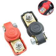 1 Pairs Car Battery Terminal Clamp,Battery and Cable Quick Release Connectors,1 Pair Pure Copper Positive & Negative