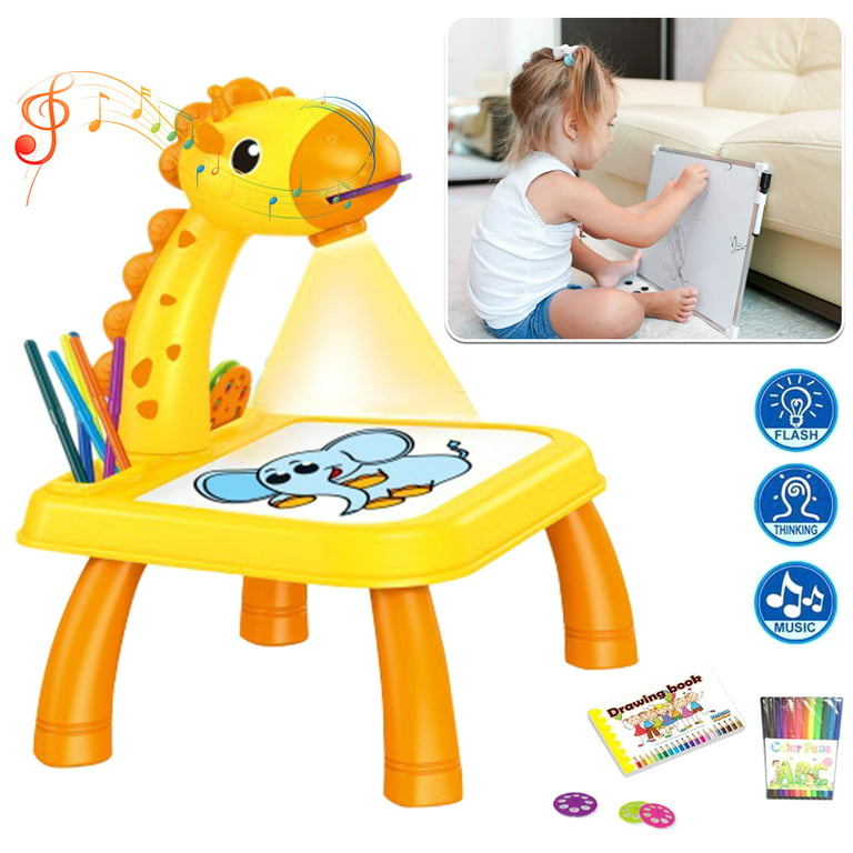  Kids Drawing Projector, Trace and Draw Projector Toy Drawing  Board Tracing Desk Learn to Draw Sketch Machine Art Tracing Projector,  Educational Drawing Playset for Kids Boys Girls (Pink Giraffe) : Toys