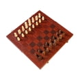thumbnail image 3 of Juego de ajedrez , tablero de ajedrez de madera portátil plegable, juego de damas de ajedrez para niños en interiores, adultos, reunión S, 3 of 9