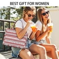 thumbnail image 5 of Large Capacity Tote Bag,Red Christmas Folk Pattern Handbag Fashion Luxury Tote Bag,15.7"x13"x 5.1" Inches,Laptop Compatible, 5 of 6