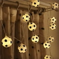 thumbnail image 4 of 10 LED Football String Lights Indoor Football Outdoor Fairy Lights Garden Accessories Soccer Shaped Rope Lamp Football Home Decorations Lighting for Football World Celebration Bedroom Accessories, 4 of 8