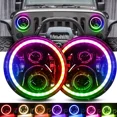 thumbnail image 1 of Par 7'' Rgb Faro H4 Led Redondo Ángel Wrangler Jeep Vocho Jk, 1 of 8