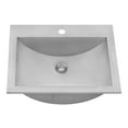 thumbnail image 5 of Ruvati 21 x 17 inch Drop-in Topmount Bathroom Sink Brushed Stainless Steel, 5 of 5
