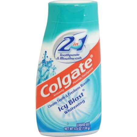 2 Pack - Colgate 2-in-1 Toothpaste and Mouthwash, Whitening, Icy Blast 4.60