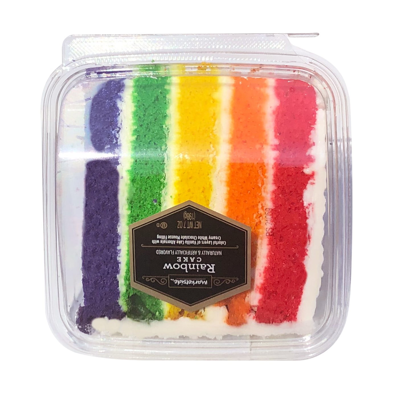 Marketside Bright Rainbow Color Vanilla Cake Slice 7oz Walmart Com Marketside Bright Rainbow Color Vanilla Cake Slice 7oz Walmart Com