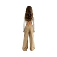 thumbnail image 6 of Corduroy Pants Girls Baggy Button High Waisted Wide Leg Lounge Pants Fall Casual Work Trousers with Pockets Khaki XL, 6 of 7