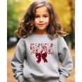 thumbnail image 2 of Bama Sweatshirt with Crimson Coquette Bow Alabama School Pride Red Floral Sweater Gray Sweatshirt Youth Medium, 2 of 5