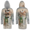 thumbnail image 3 of Hello Winter Vintage Italian Greyhound Enjoys Snowy Day with Snowman All Over Print 3D Hooded Duffle Toggle Coat Greyhound Dog Lover - 12019, 3 of 6
