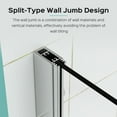 thumbnail image 6 of YYAo Tub Door, Bypass Tub Shower Door,Frameless Folding Shower Doors, Bathroom Pivot Tub Glass Door, Chrome, 6 of 9