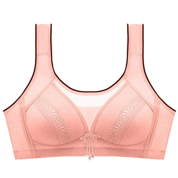 Dealovy T- Shirt Bras for Women Wireless Mesh Full Coverage Breathable Wide Strap Push up Everyday Bras