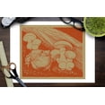 thumbnail image 3 of Bullfrog by a Patch of Mushrooms, Vintage (9x12 Wall Art Print, Home Decor), 3 of 3