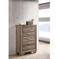 thumbnail image 2 of Bowery Hill 5 Drawer Chest in Washed Taupe and Chrome, 2 of 9