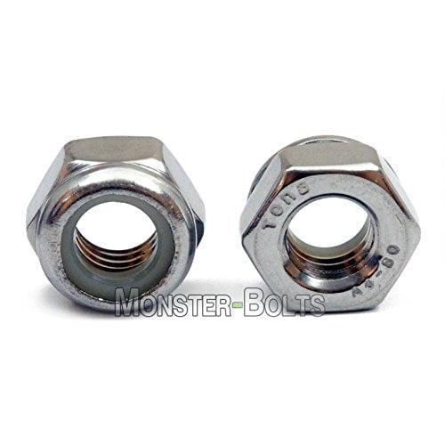QTY 25 316 Stainless Steel Waxed Nylon Insert Lock Nuts All Sizes 