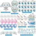 thumbnail image 2 of Cinnamoroll Birthday Decorations, Party Supplies Set Include Banner, Balloons, Hanging Swirls, Cake Cupcake Toppers, Tablecloth for Kids Cinnamoroll Theme Party, 2 of 6